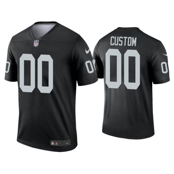 Men Custom Las Vegas Raiders Black Legend Jersey