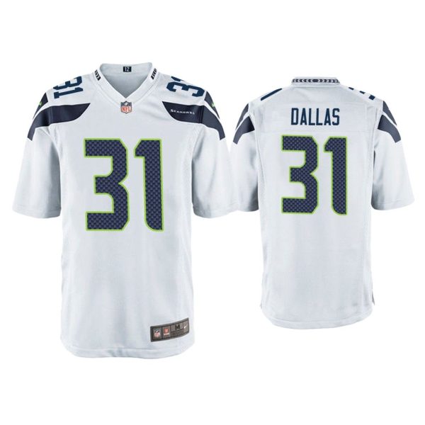 Men DeeJay Dallas Seattle Seahawks White Game Jersey
