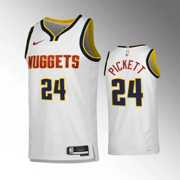 Men Denver Nuggets #24 Association Edition White 2022-2023 Jalen Pickett Jersey 2023 Nba Draft