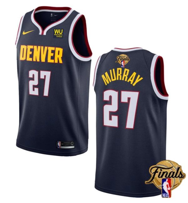 Men Denver Nuggets #27 Jamal Murray Navy 2023 Finals Icon Edition Stitched Basketball Jersey