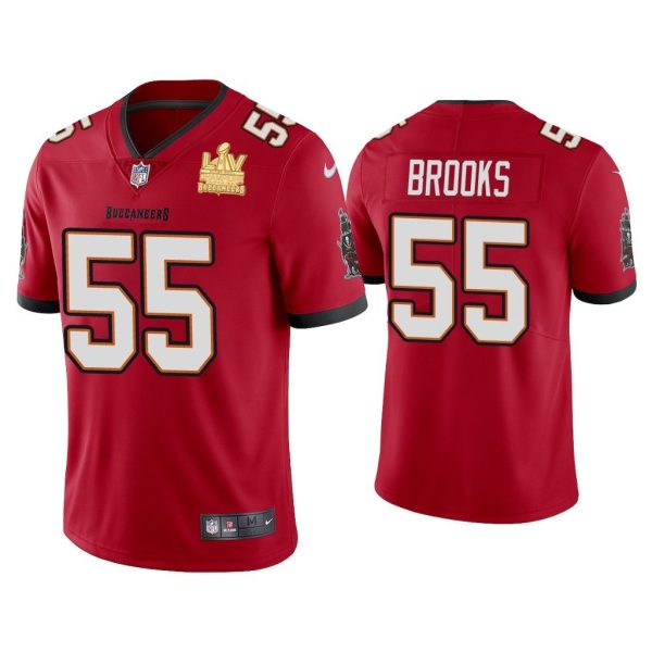 Men Derrick Brooks Tampa Bay Buccaneers Super Bowl LV Champions Red Vapor Limited Jersey