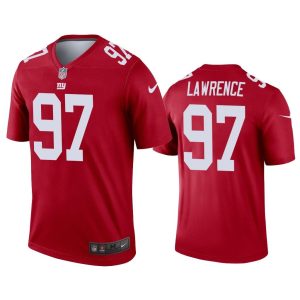 Men Dexter Lawrence New York Giants Red Inverted Legend Jersey