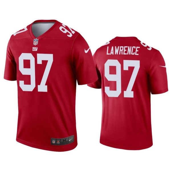 Men Dexter Lawrence New York Giants Red Inverted Legend Jersey