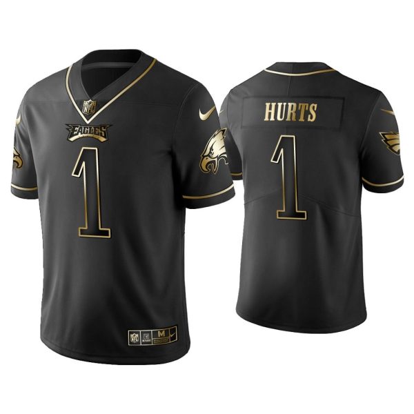 Men Golden Edition Vapor Limited Eagles Jalen Hurts Black Jersey