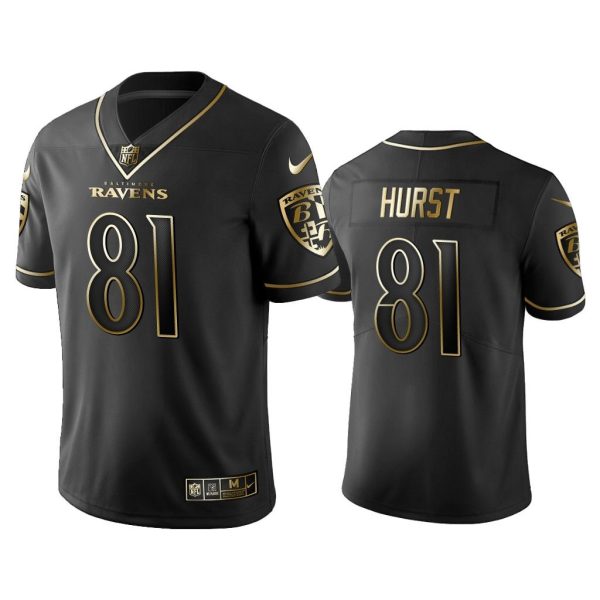 Men Golden Edition Vapor Untouchable Limited Baltimore Ravens #81 Hayden Hurst Black Jersey