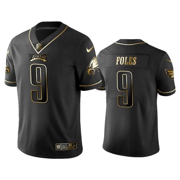 Men Golden Edition Vapor Untouchable Limited Eagles #9 Nick Foles Black Jersey