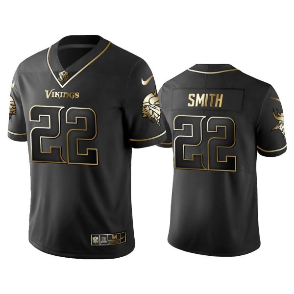 Men Golden Edition Vapor Untouchable Limited Vikings #22 Harrison Smith Black Jersey