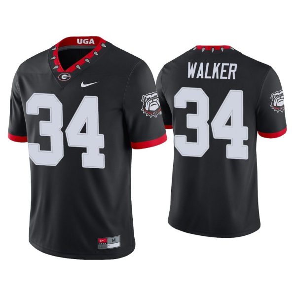 Men Herchel Walker Georgia Bulldogs Black College Football Alternate Game Jersey