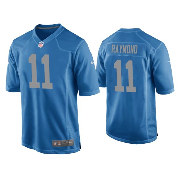Men Kalif Raymond Detroit Lions Blue Throwback Game Jersey