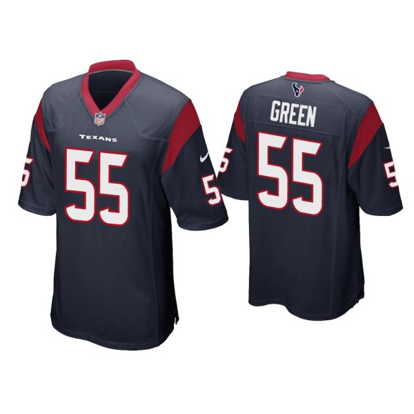 Men Kenyon Green Houston Texans Navy 2022 NFL Draft Game Jersey