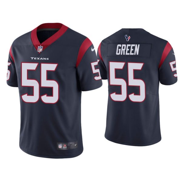 Men Kenyon Green Houston Texans Navy 2022 NFL Draft Vapor Limited Jersey