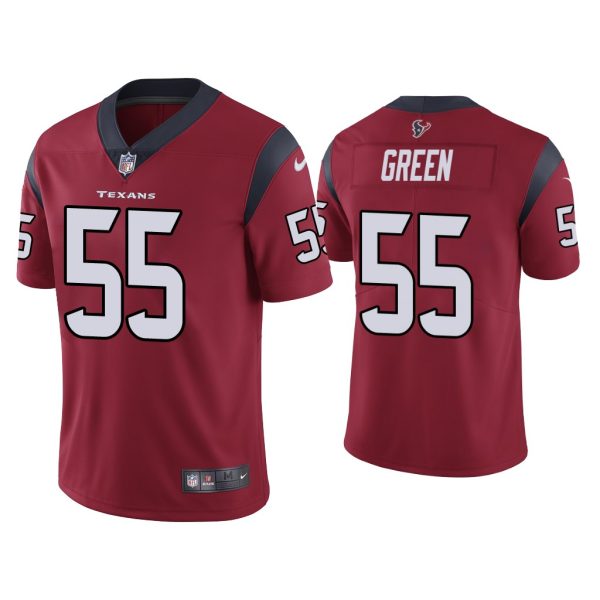 Men Kenyon Green Houston Texans Red 2022 NFL Draft Vapor Limited Jersey