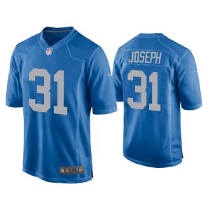 Men Kerby Joseph Detroit Lions Blue Throwback Game Jersey