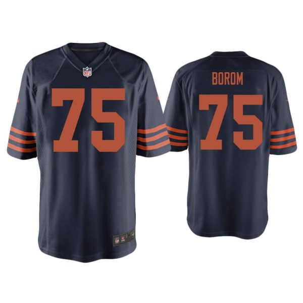 Men Larry Borom Chicago Bears Navy Throwback Game Jersey