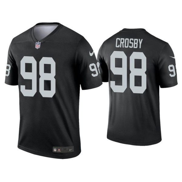 Men Maxx Crosby Las Vegas Raiders Black Legend Jersey