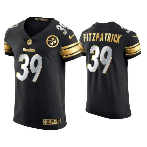 Men Minkah Fitzpatrick Pittsburgh Steelers Black Golden Edition Elite Jersey