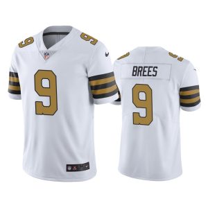 Men New Orleans Saints Drew Brees #9 White Color Rush Limited Jersey