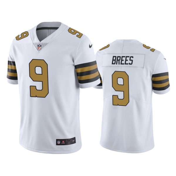 Men New Orleans Saints Drew Brees #9 White Color Rush Limited Jersey