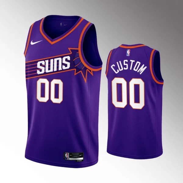 Men Phoenix Suns #00 Icon Edition Purple 2023-24 Custom Jersey Swingman
