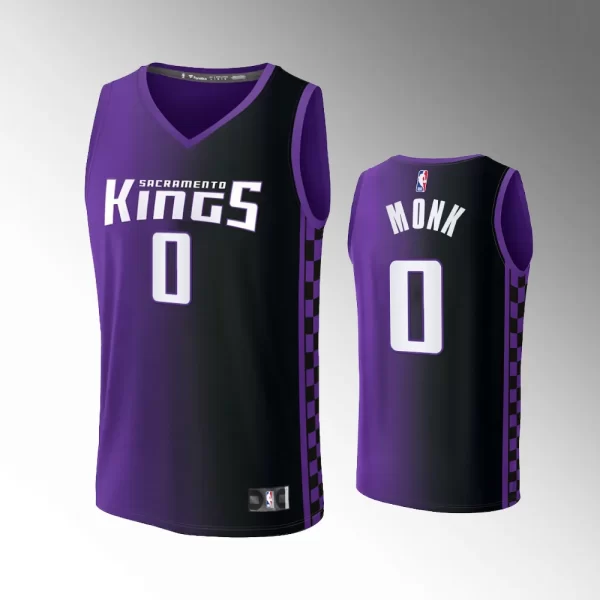 Men Sacramento Kings #0 Statement Edition Purple 2023-24 Malik Monk Jersey Fastbreak Replica