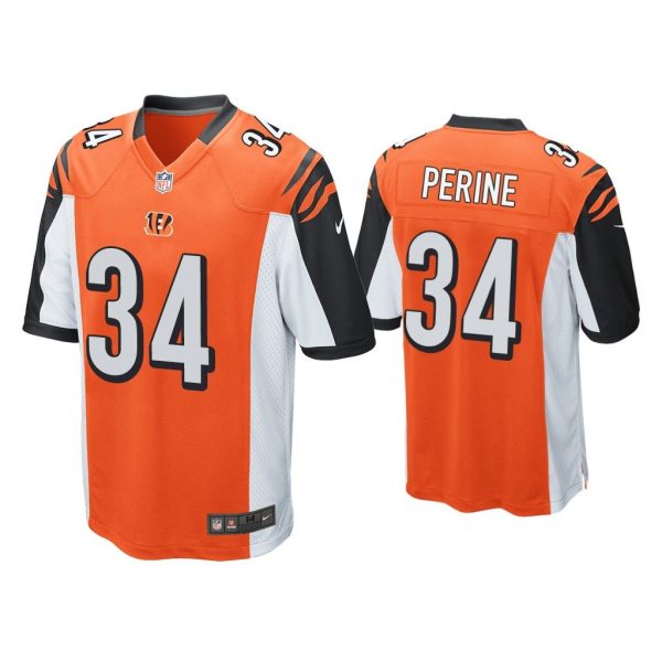 Men Samaje Perine Cincinnati Bengals Orange Game Jersey