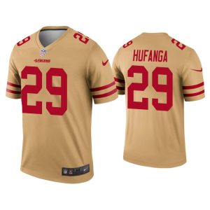 Men Talanoa Hufanga San Francisco 49ers Gold Inverted Legend Jersey
