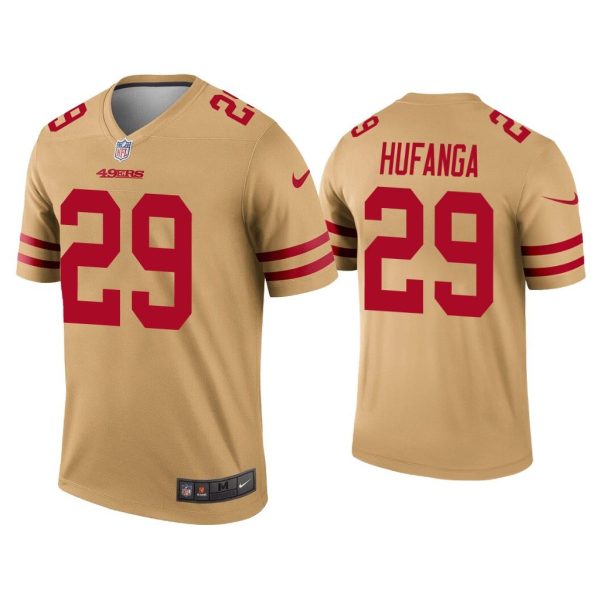Men Talanoa Hufanga San Francisco 49ers Gold Inverted Legend Jersey