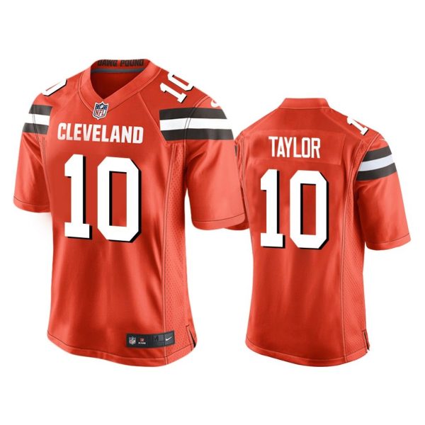 Men Taywan Taylor Cleveland Browns Orange Game Jersey