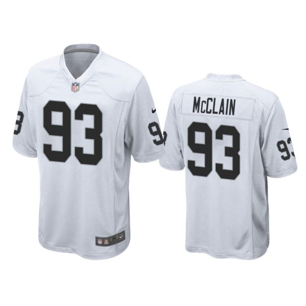 Men Terrell McClain Oakland Raiders White Game Jersey