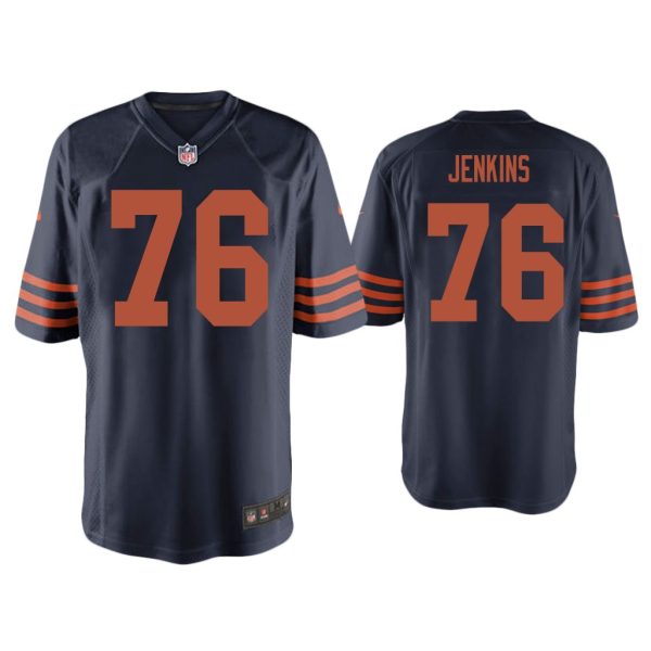 Men Teven Jenkins Chicago Bears Navy Throwback Game Jersey