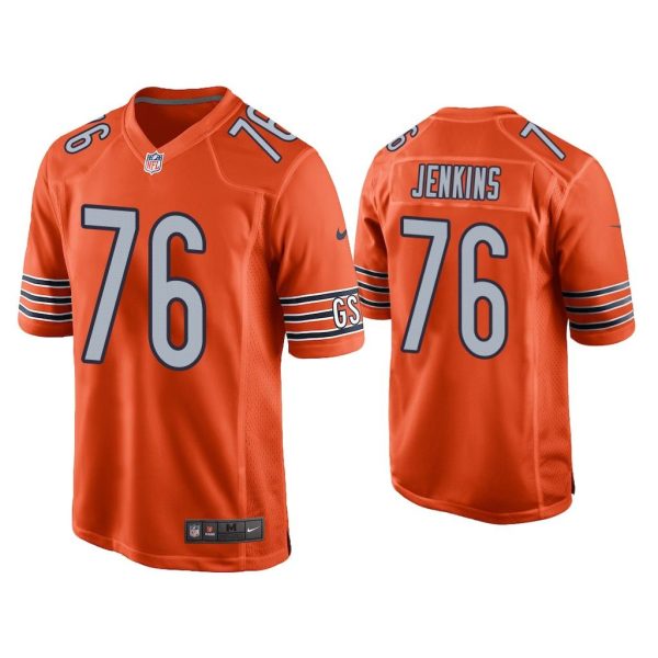 Men Teven Jenkins Chicago Bears Orange Alternate Game Jersey