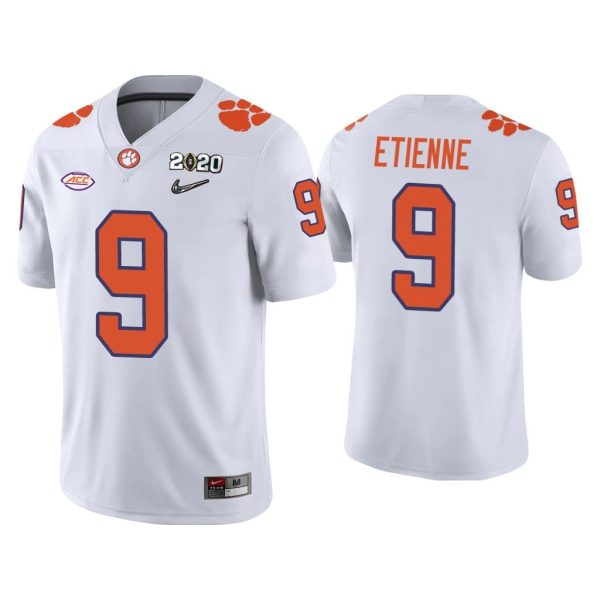 Men Travis Etienne Clemson Tigers White College Football Playoff Game Jersey