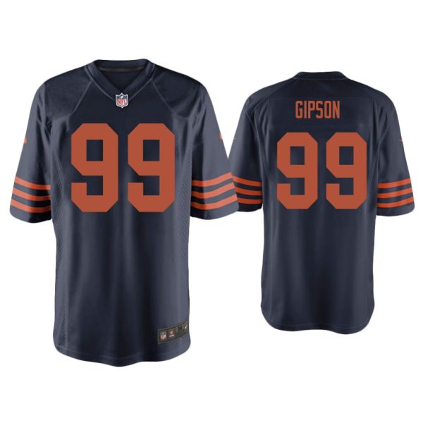 Men Trevis Gipson Chicago Bears Navy Throwback Game Jersey