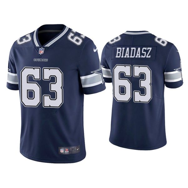 Men Vapor Limited Tyler Biadasz Cowboys Navy Jersey