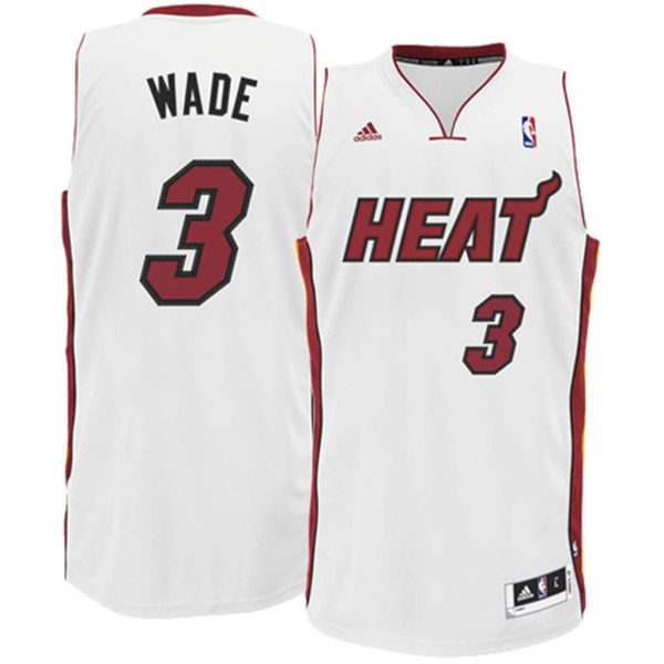 Miami Heat #3 Dwyane Wade Revolution 30 Swingman White Jersey