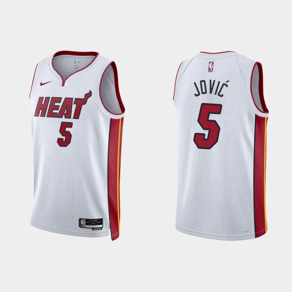 Miami Heat Nikola Jovic #5 Association Edition White Jersey
