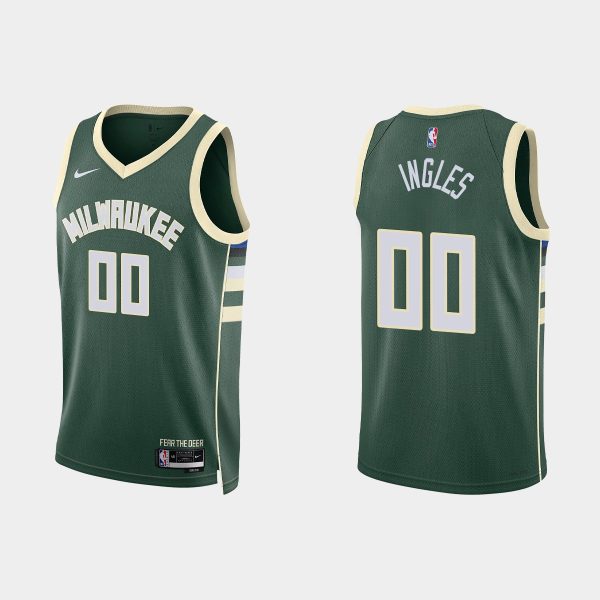 Milwaukee Bucks #00 Joe Ingles Icon Edition Hunter Green 2022-23 Jersey