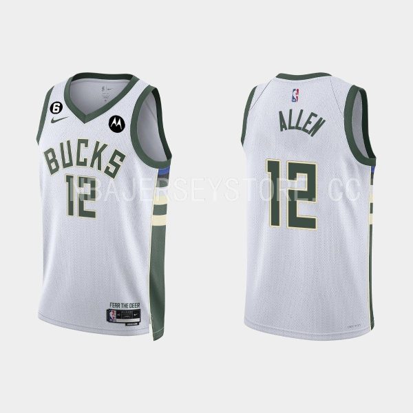 Milwaukee Bucks Grayson Allen #7 Association Edition White Jersey