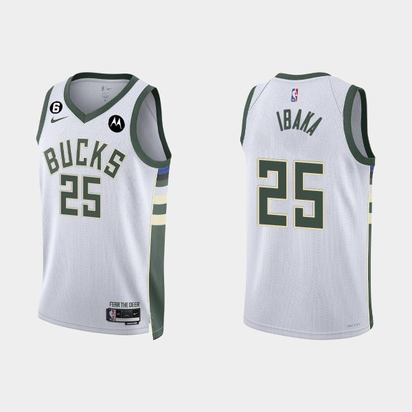 Milwaukee Bucks Serge Ibaka #25 Association Edition White Jersey