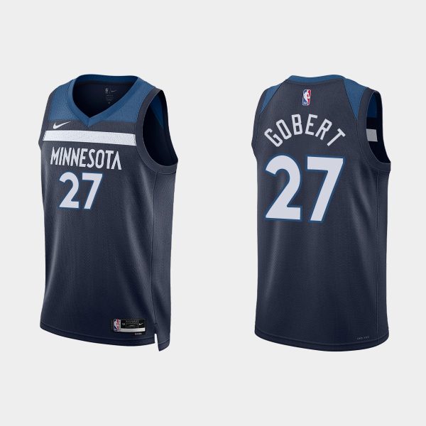 Minnesota Timberwolves #27 Rudy Gobert Icon Edition Navy 2022-23 Jersey