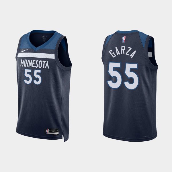 Minnesota Timberwolves #55 Luka Garza Icon Edition Navy 2022-23 Jersey