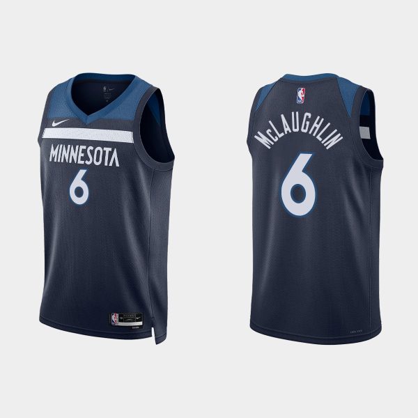 Minnesota Timberwolves #6 Jordan McLaughlin Icon Edition Navy 2022-23 Jersey