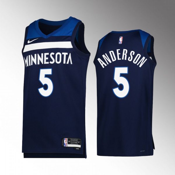 Minnesota Timberwolves Kyle Anderson 2022-23 Icon Edition Navy #5 Jersey Swingman