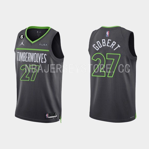 Minnesota Timberwolves Rudy Gobert #27 Black 2022-23 Statement Edition Jersey