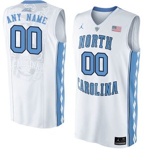 NCAA North Carolina Tar Heels White Customized College Basketball Jersey