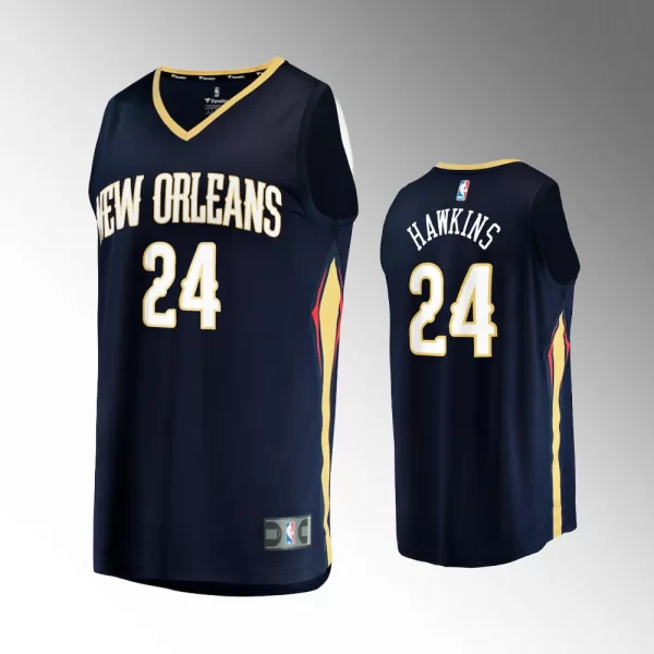 New Orleans Pelicans 2023 Nba Draft Navy Youth #24 Jordan Hawkins Jersey