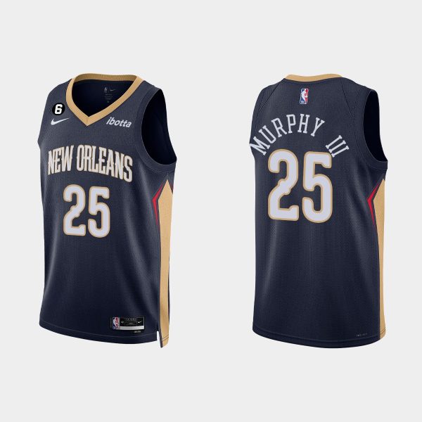 New Orleans Pelicans #25 Trey Murphy III Icon Edition Navy 2022-23 Jersey