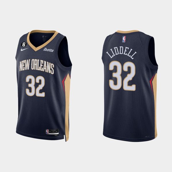 New Orleans Pelicans #32 E. J. Liddell Icon Edition Navy 2022-23 Jersey
