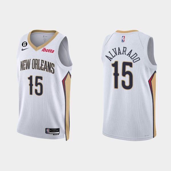 New Orleans Pelicans Jose Alvarado #15 Association Edition White Jersey