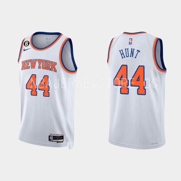 New York Knicks Feron Hunt #16 2022-23 Association Edition White Jersey Swingman